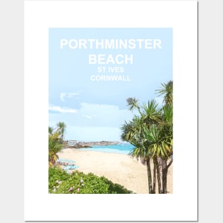 Porthminster Beach St Ives Cornwall. Cornish gift. Travel poster Posters and Art